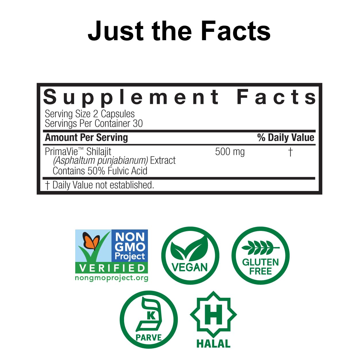 Nature's Answer Himalayan Shilajit Capsules 60 Count