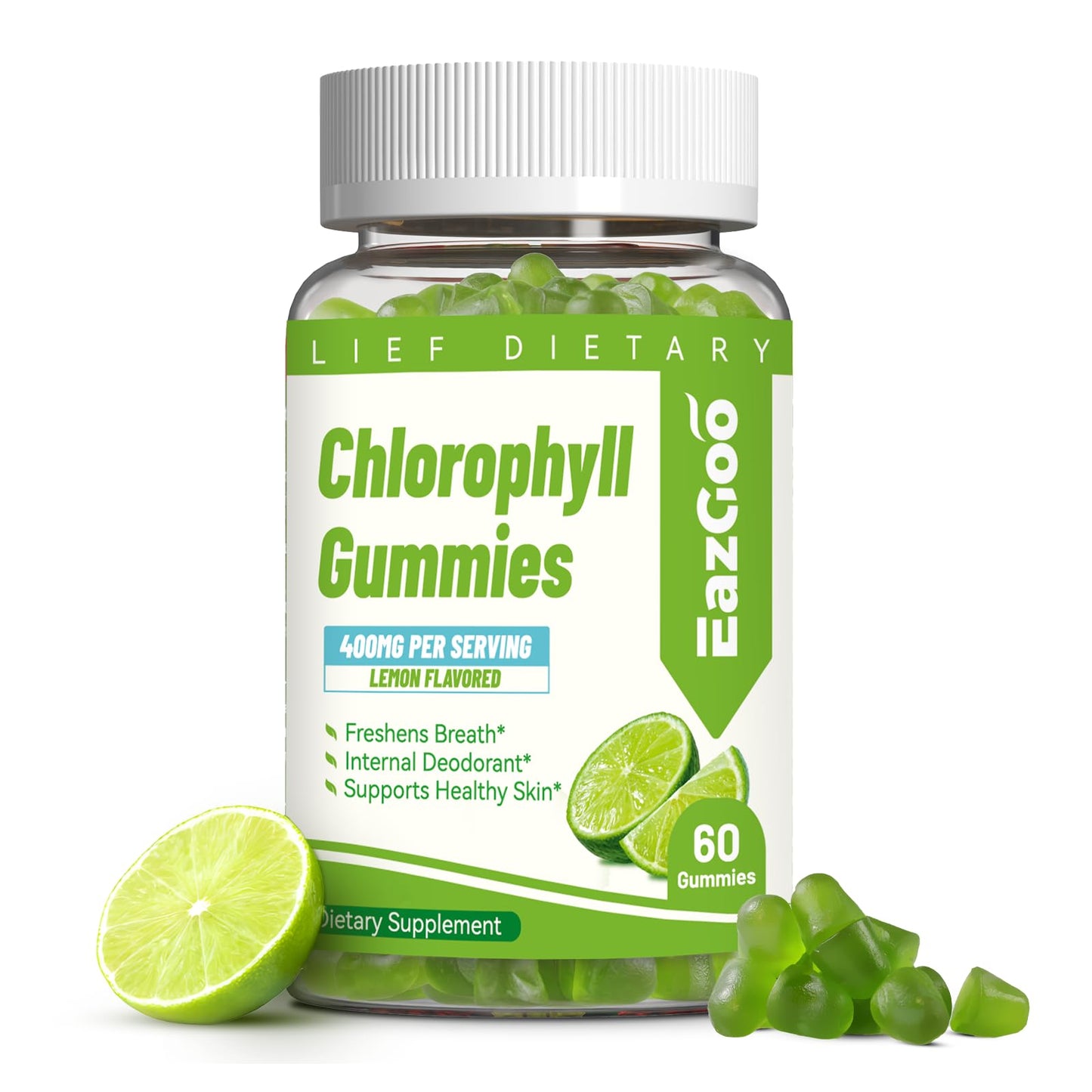 EAZGOO Chlorophyll Gummies, 60 Count