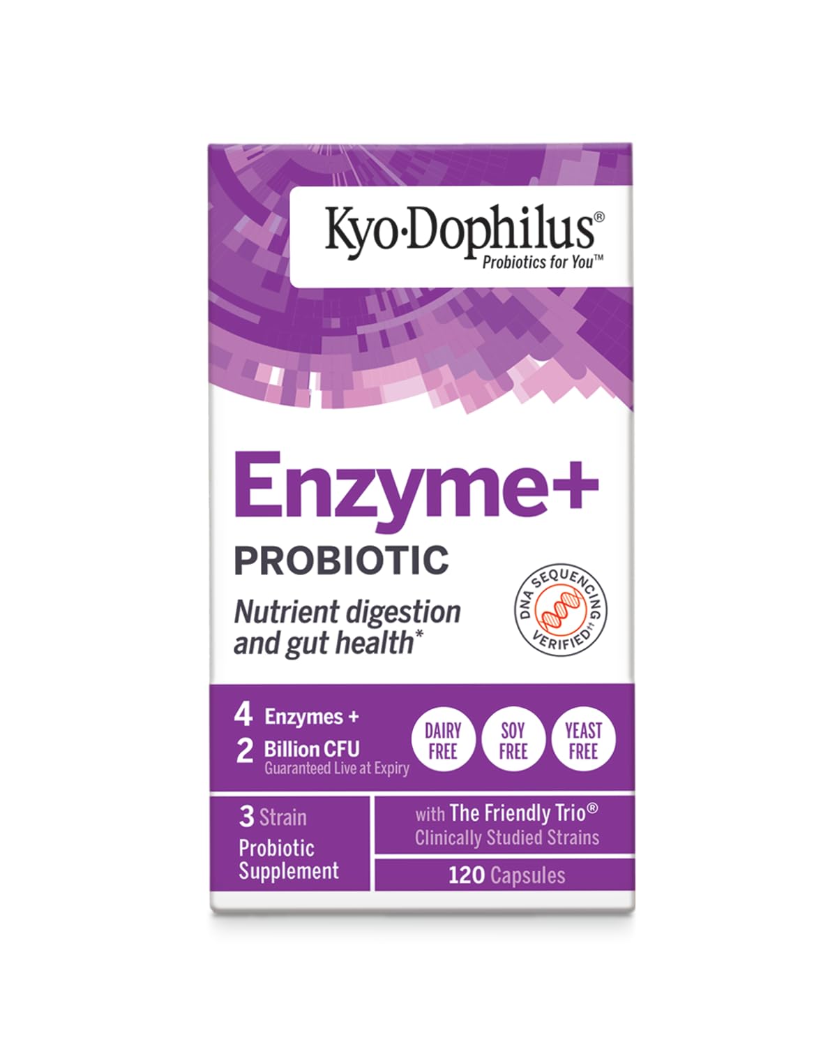 Kyolic Kyo-Dophilus Enzyme+ Probiotic, 120 Capsules