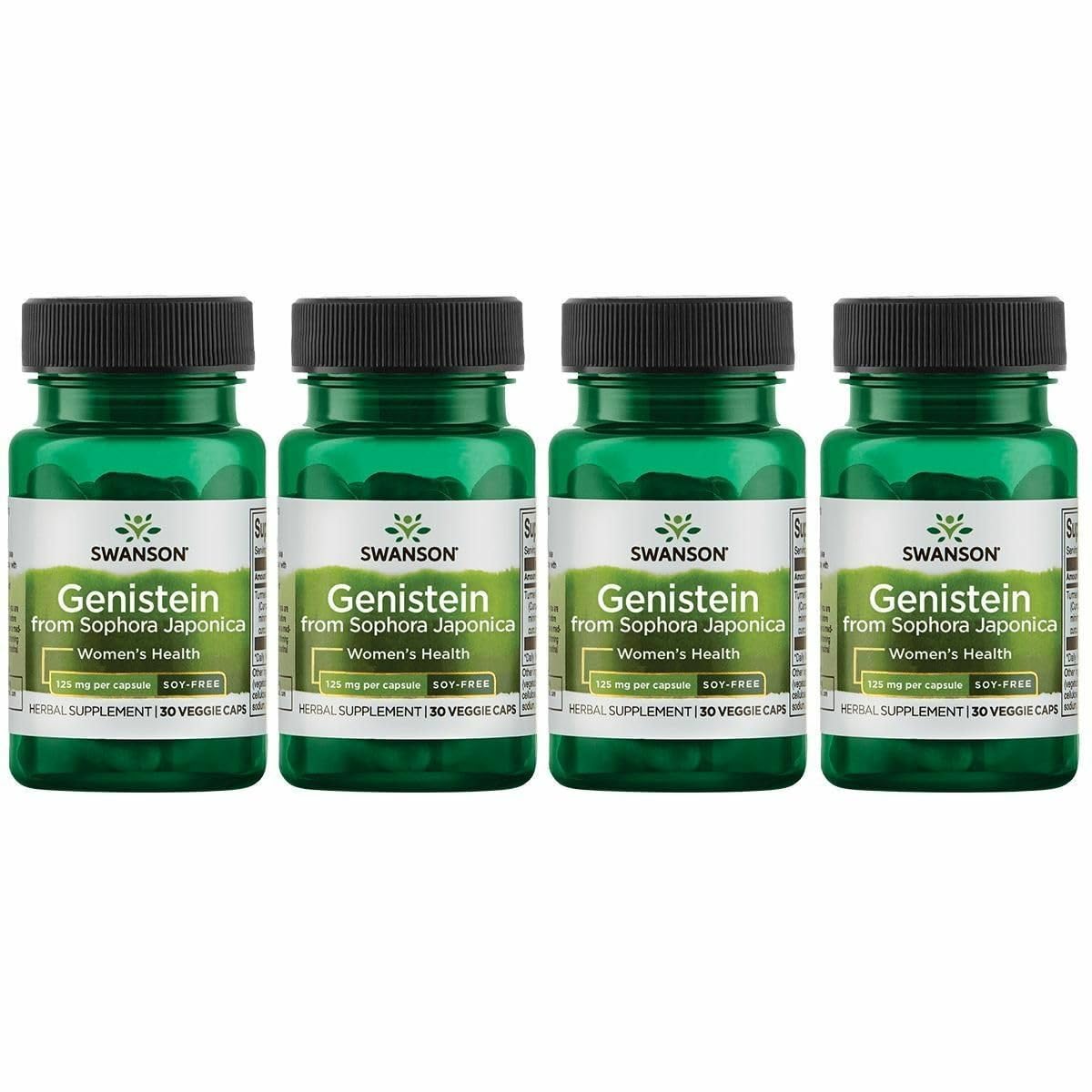 Swanson Genistein Soy-Free Plant-Based Supplement for Women, 125 mg, Capsules, 240 Count