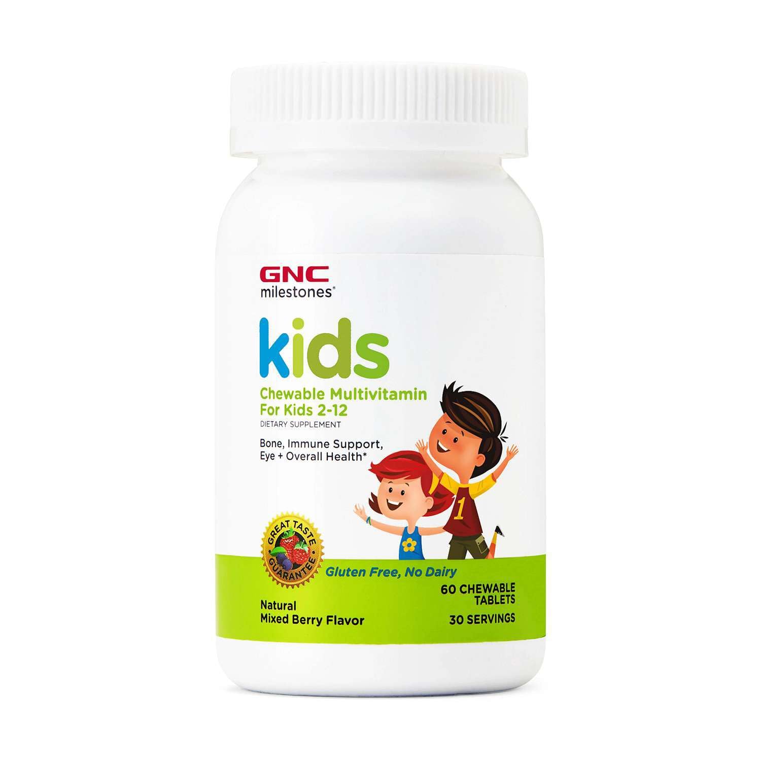 GNC Milestones Kids Chewable Multivitamin for Kids 2-12 Tablet, 60 Count