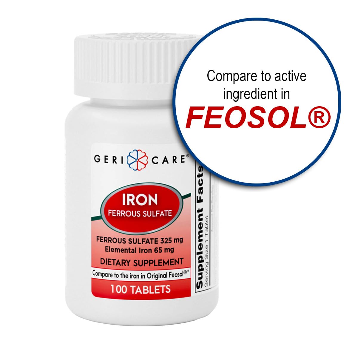 GeriCare Ferrous Sulfate Tablets 200 Tablets