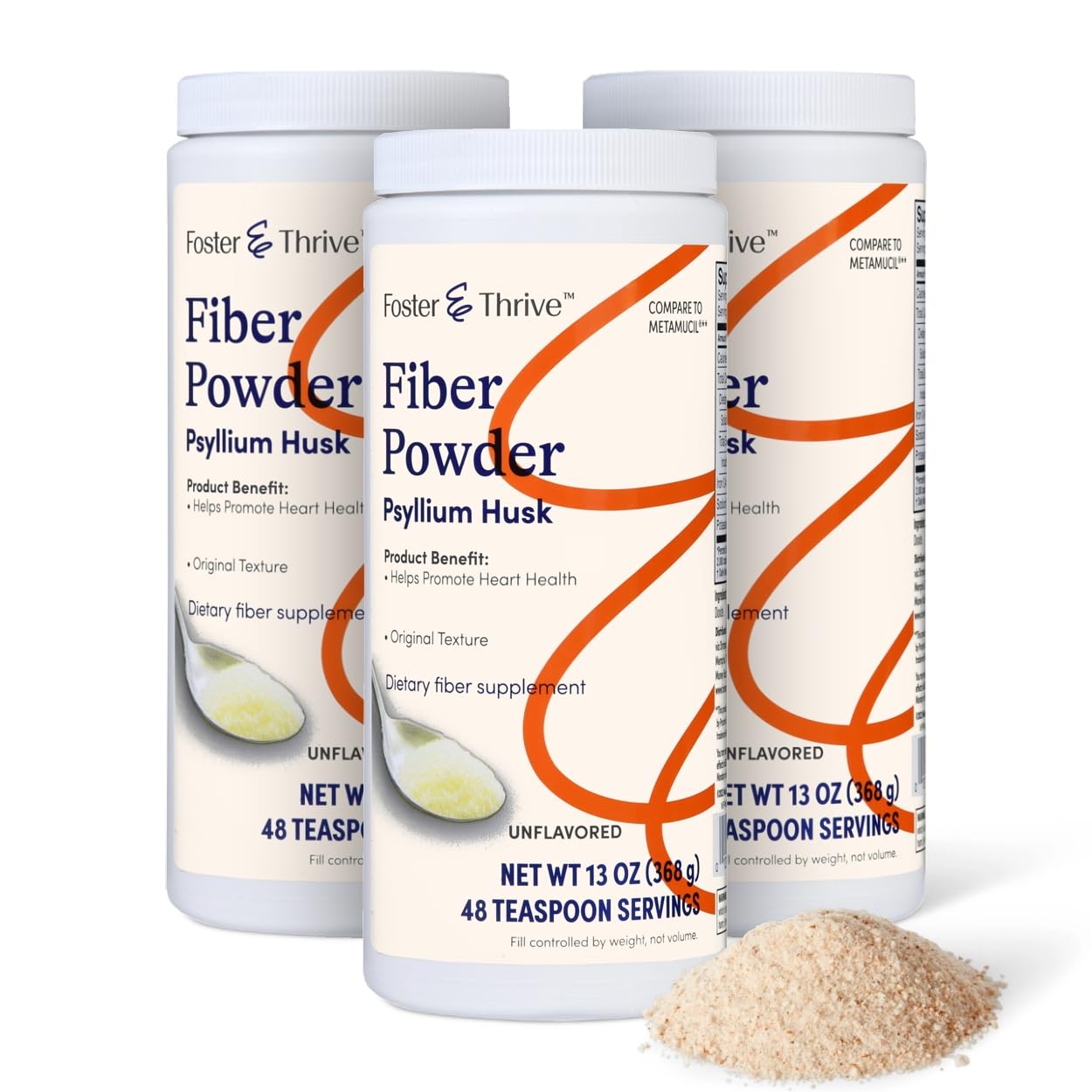 Foster & Thrive Daily Psyllium Husk Powder Supplement, 39