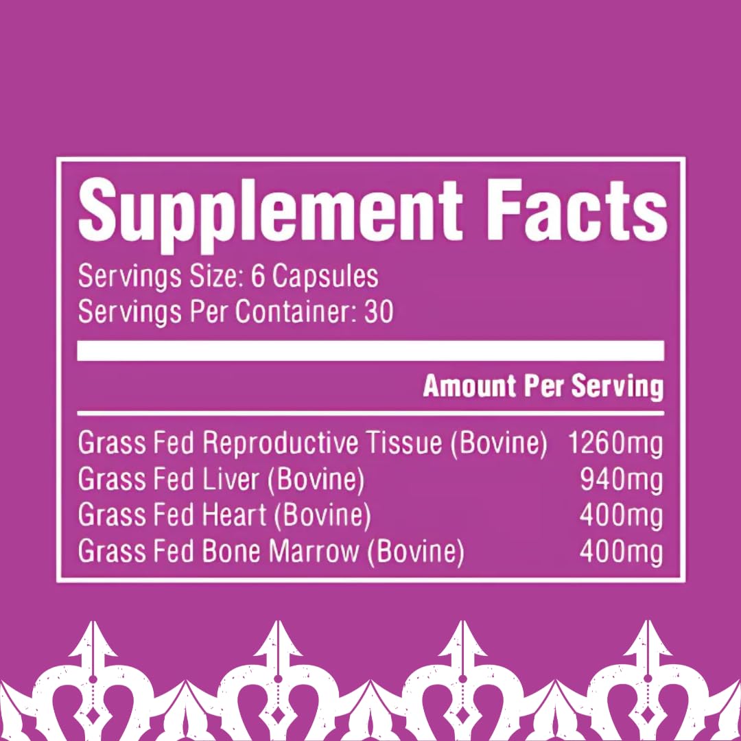The Fittest Ever The Fittest Queen Organ Supplement, Hormone & Energy Support, 180 Capsules