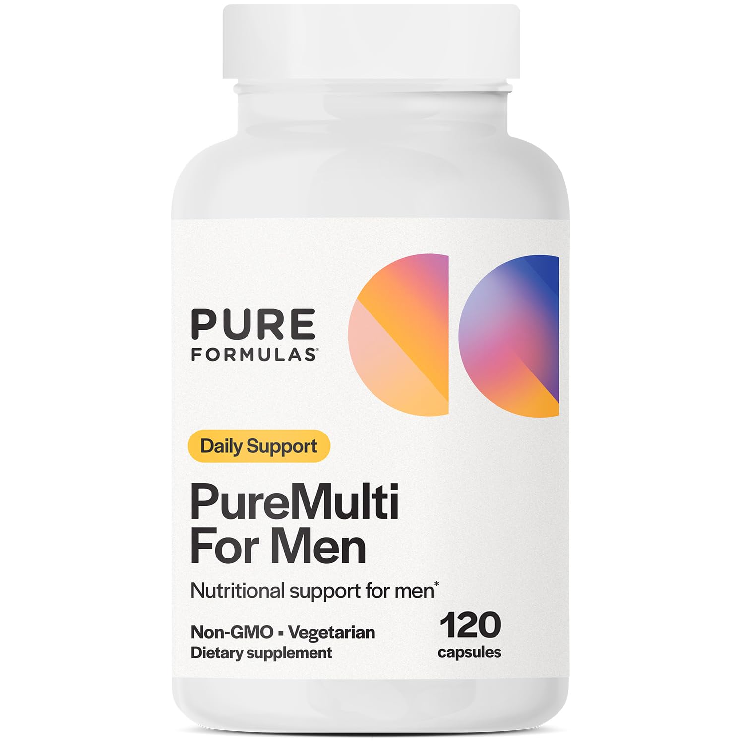 PureFormulas PureMulti for Men Daily Comprehensive Multivitamin Capsule, 120 Count
