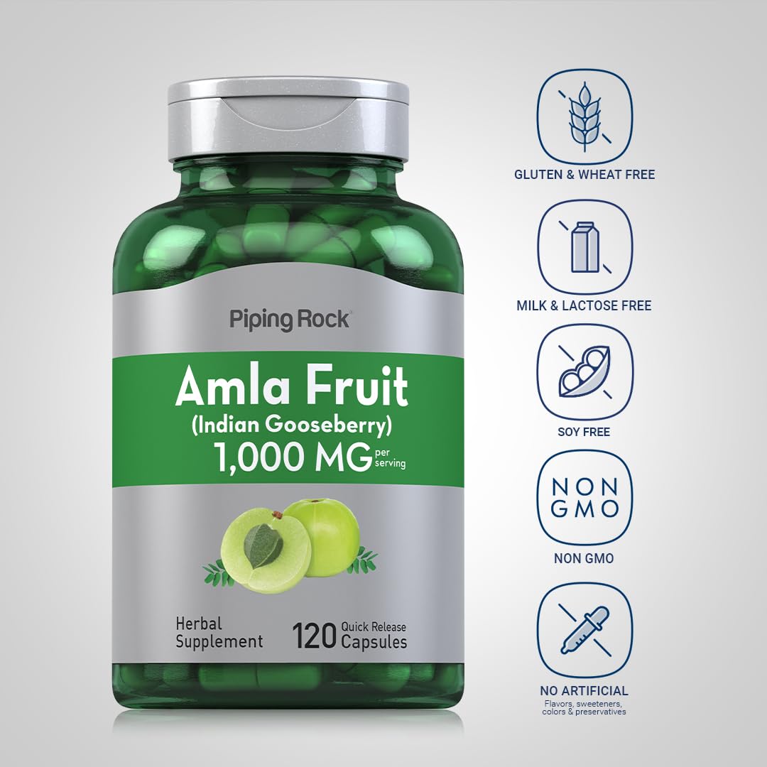 Piping Rock Amla 1000mg Capsules 120 Count