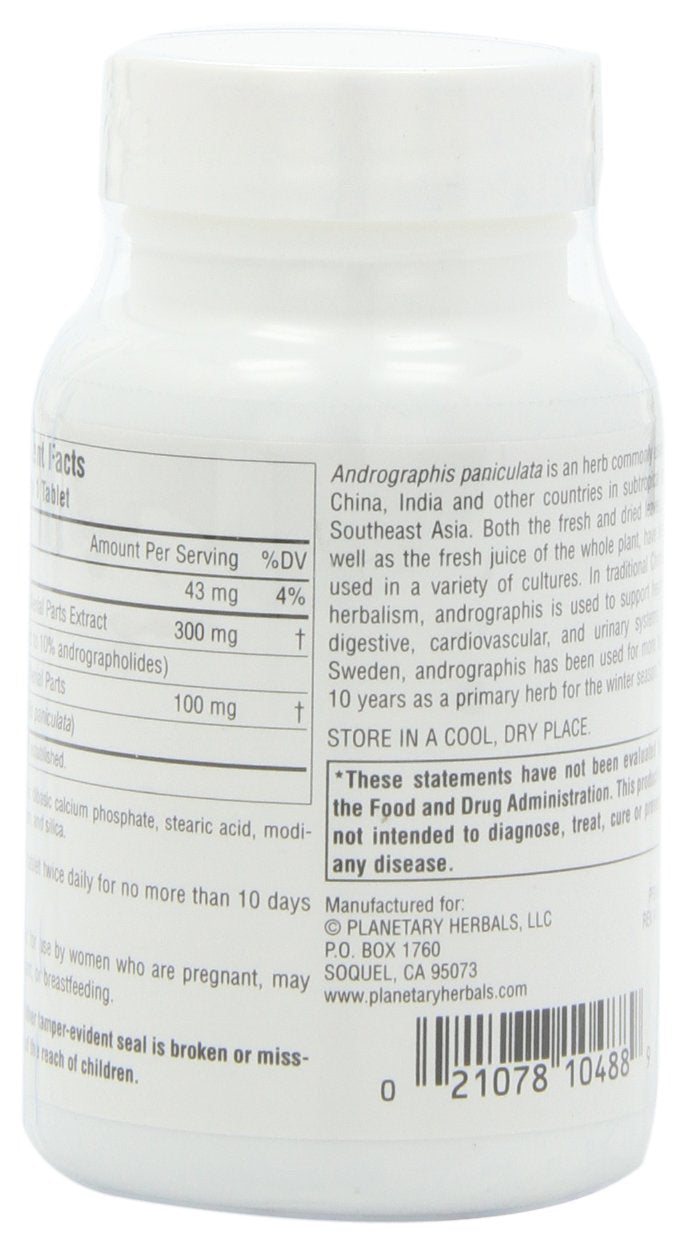 Planetary Herbals Full Spectrum Andrographis 400mg - Ayurvedic Herb Tablets, 240 Tablets