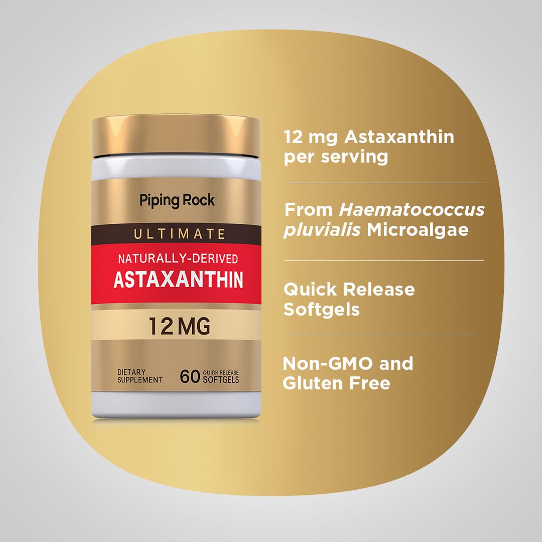 Piping Rock Astaxanthin 12mg Softgels 60 Count