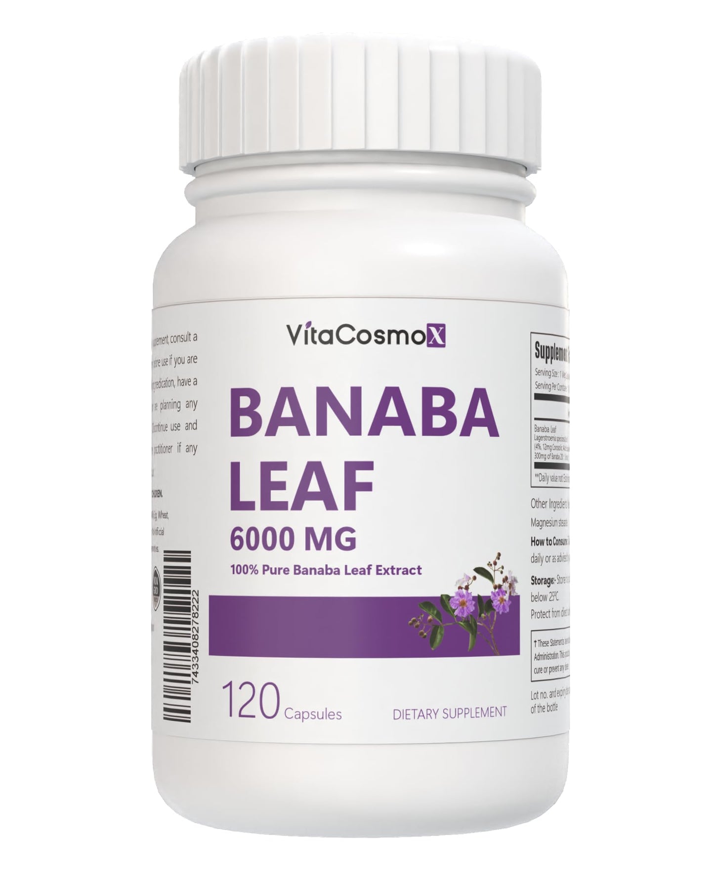 VitaCosmoX Banaba Leaf Extract Capsule 1 Count