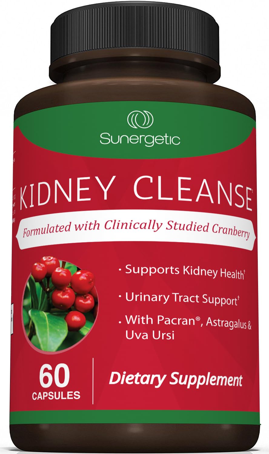 Sunergetic Kidney Cleanse Supplement Capsules, 60 Count