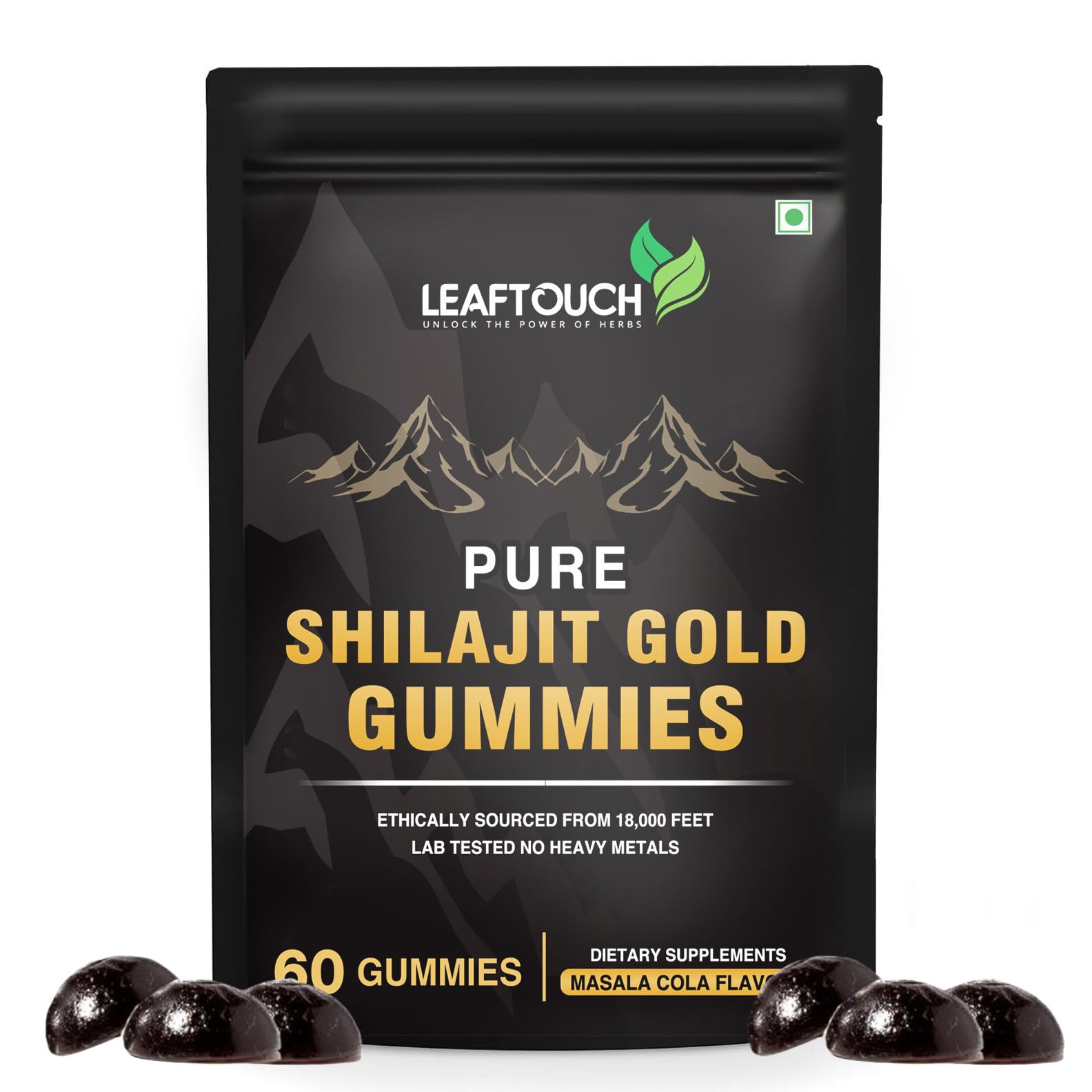 LEAFTOUCH-UNLOCK THE POWER OF HERBS Shilajit Gold Gummies 60 Gummies