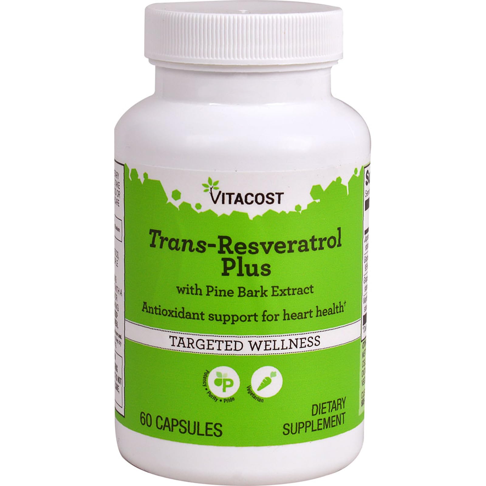 Vitacost Trans-Resveratrol Plus 60 Capsules
