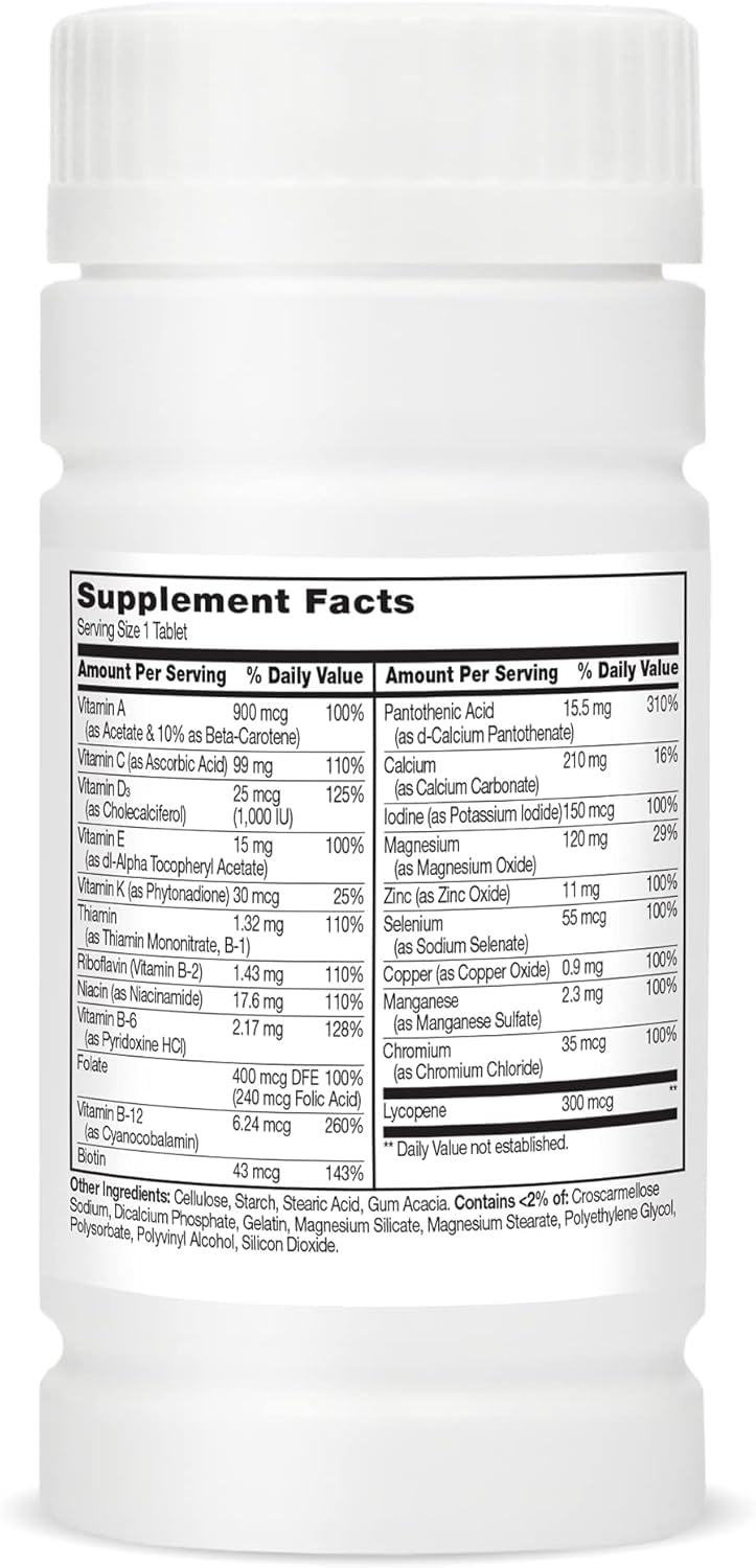 21st Century Men's Health One Daily Multivitamin Multimineral Supplement Tablets, 200 Count