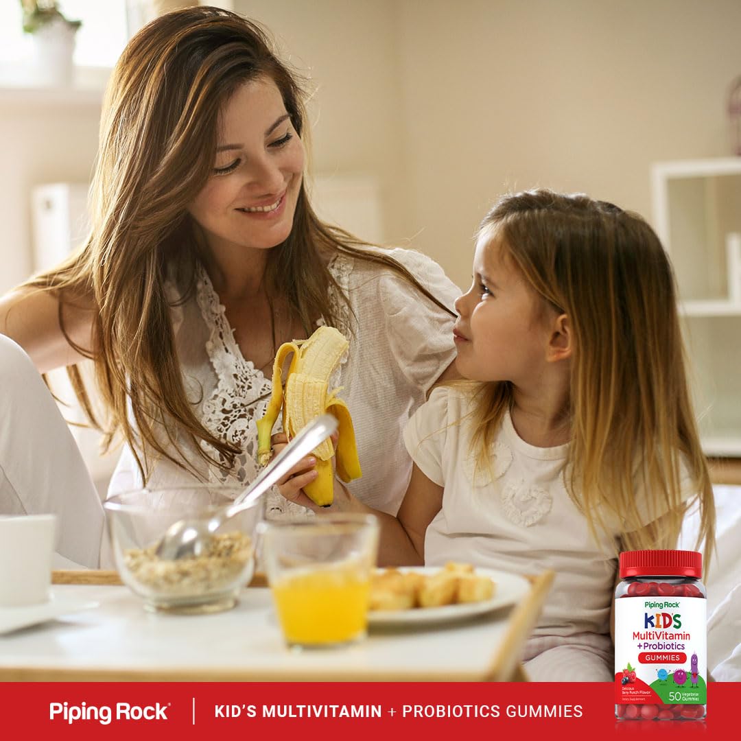 Piping Rock Kid's Multivitamin and Probiotic Gummy 50 Count