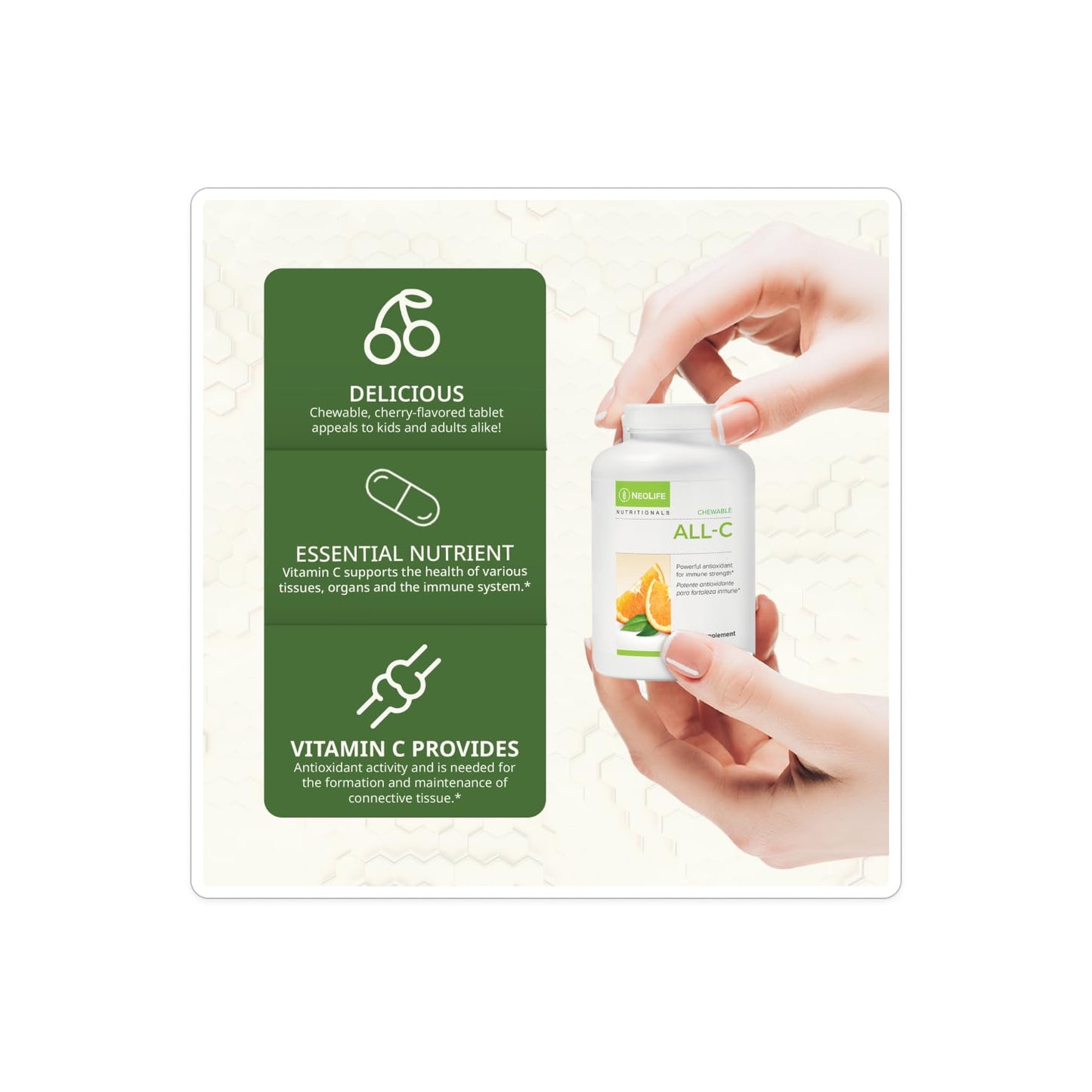 NeoLife All-C Vitamin C Chewable Tablets 250 Count