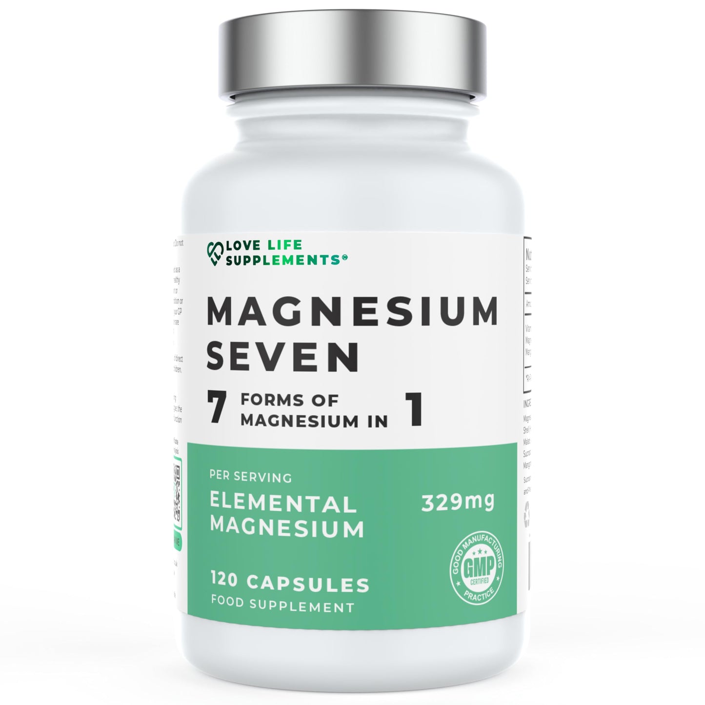 Love Life Supplements Magnesium Seven Capsules, 120 Count
