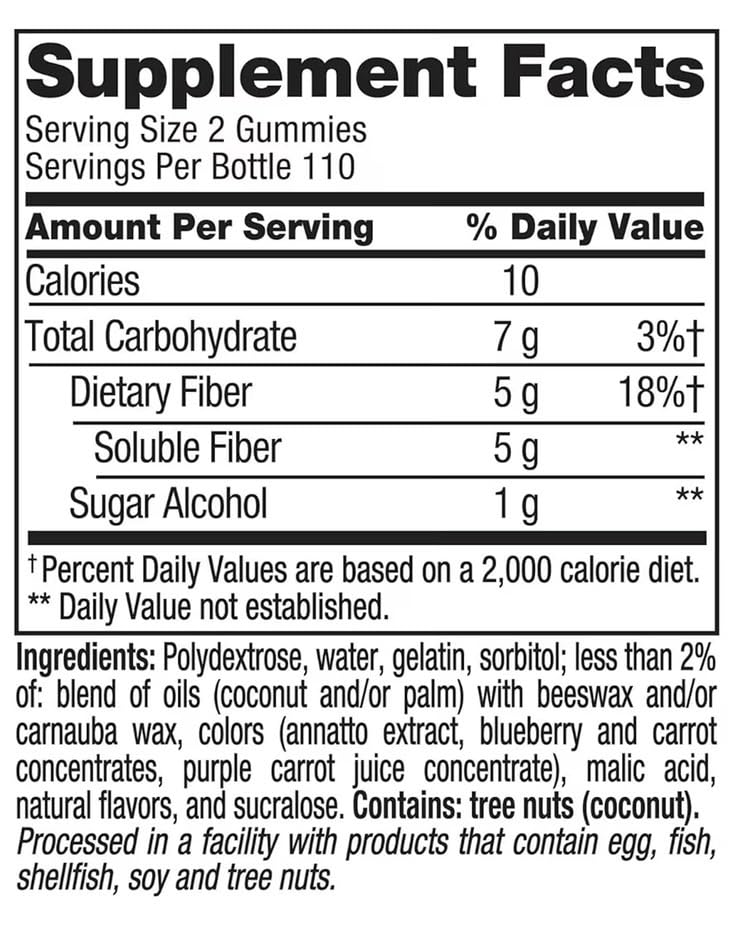 Generic Vita Fiber Well Gummies 220 Count
