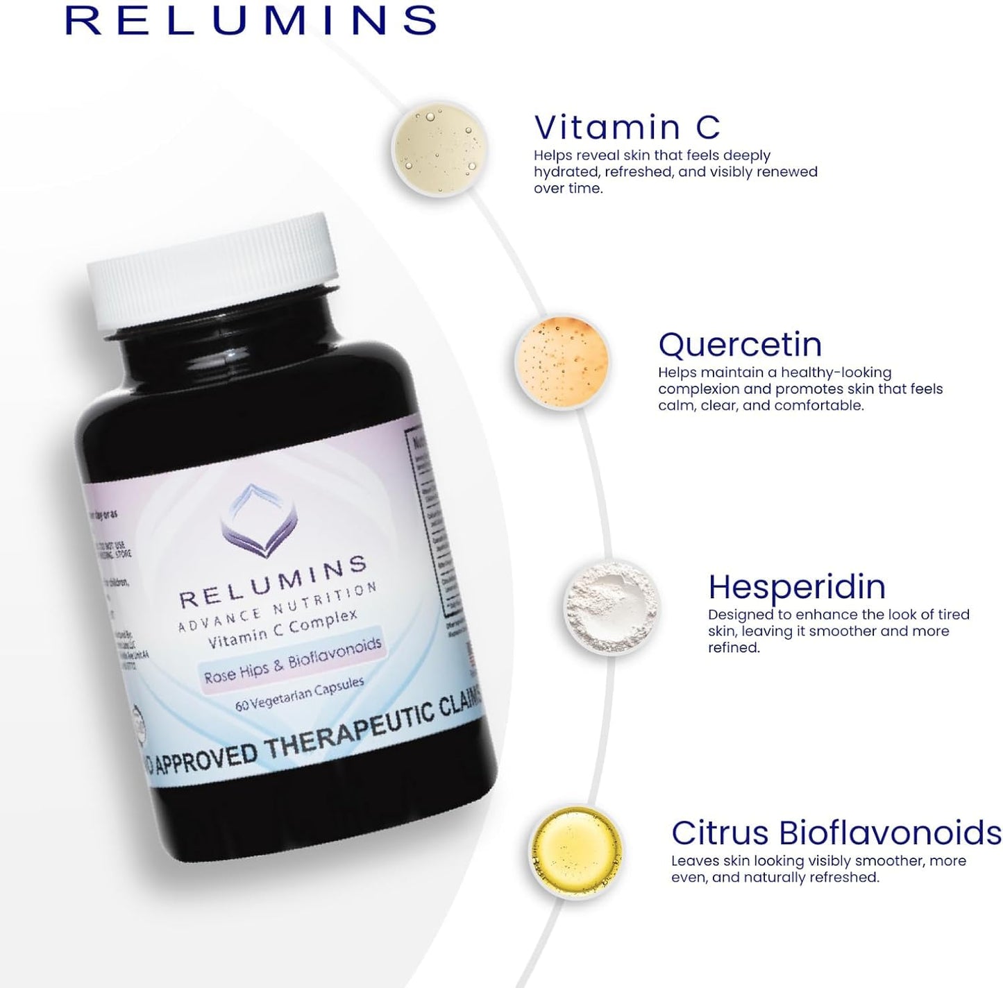 Relumins Advance Nutrition Gluta 1000 and Advance Vitamin C - MAX Skin Lightening Complex, 90 Capsules