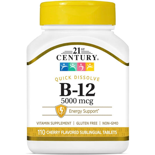 21st Century Vitamin B-12 5000 mcg Tablet, 1 Count