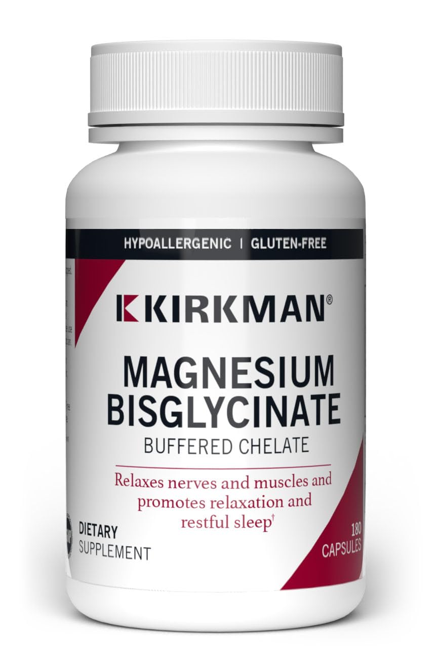 Kirkman Magnesium Glycinate Buffered Chelate Capsules, 180 Count