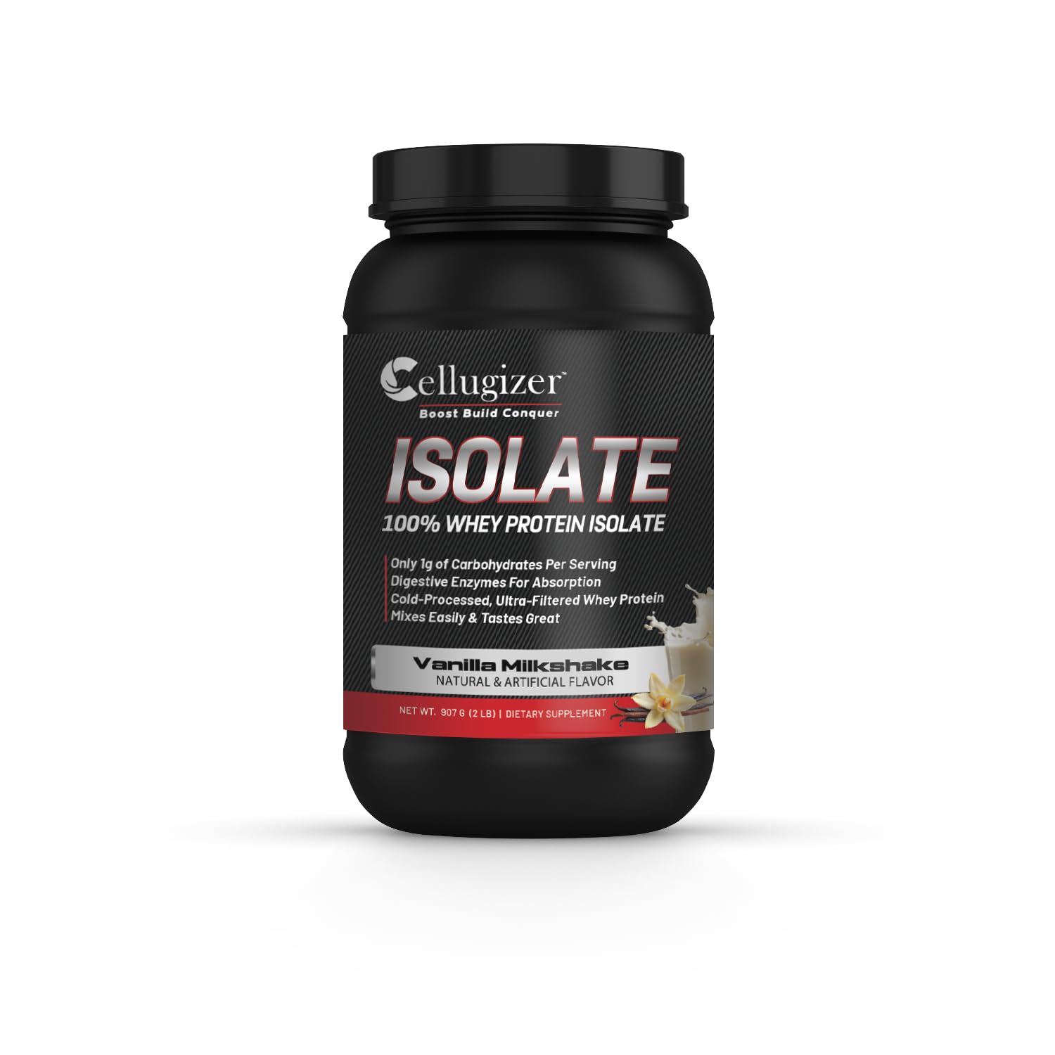 Cellugizer 100% Whey Isolate Powder, Vanilla, 32 Servings