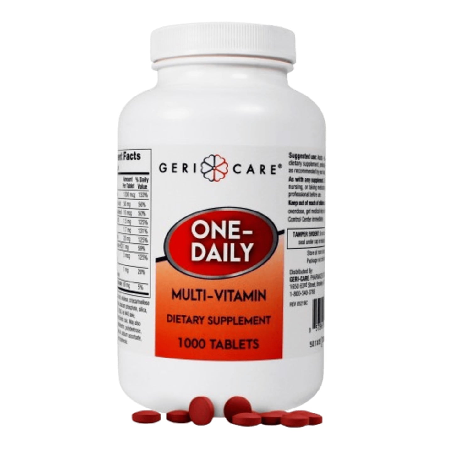 GeriCare One-Daily Multi-Vitamin Tablet, 1000 Count