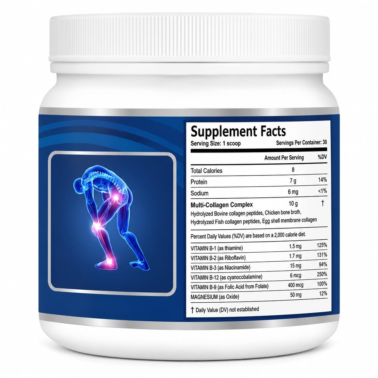 MEGA COLLAGEN Vitamisan Multi-Collagen Peptides Powder, 6.88 Ounces