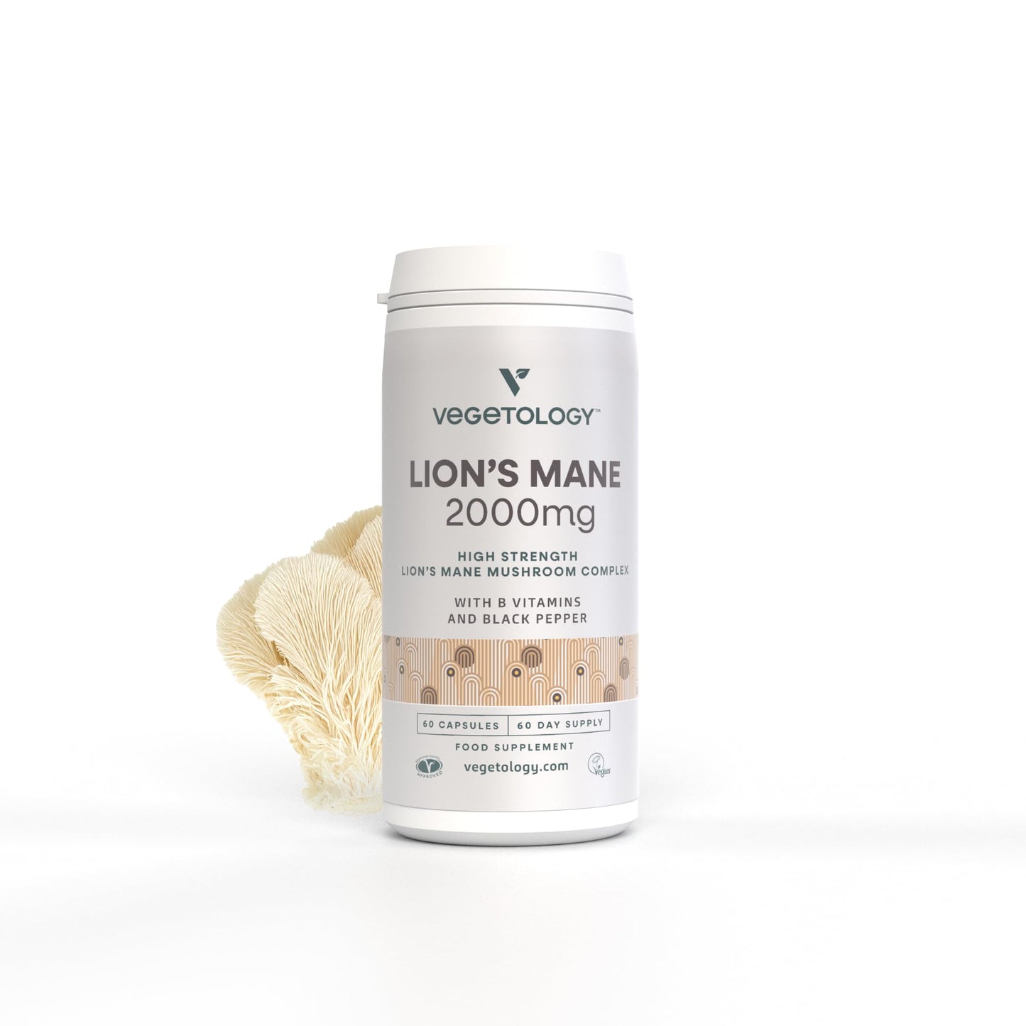 VEGETOLOGY Lions Mane Supplement Capsule 60 Count