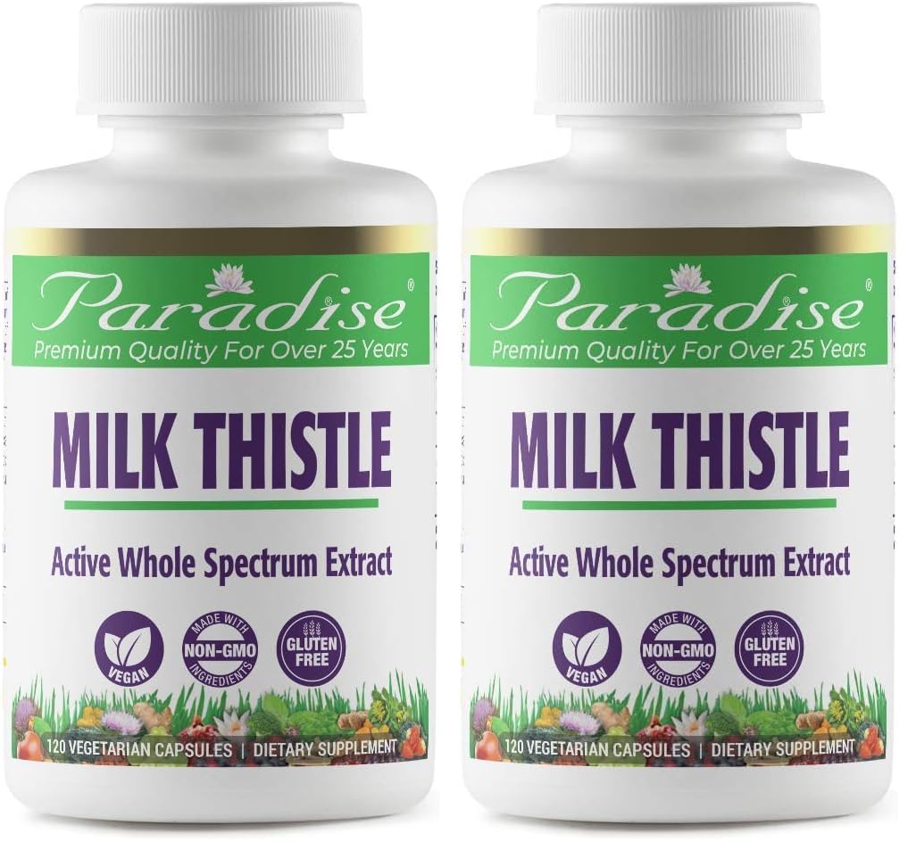 Paradise Herbs Milk Thistle Active Whole Spectrum Extract Capsules 240