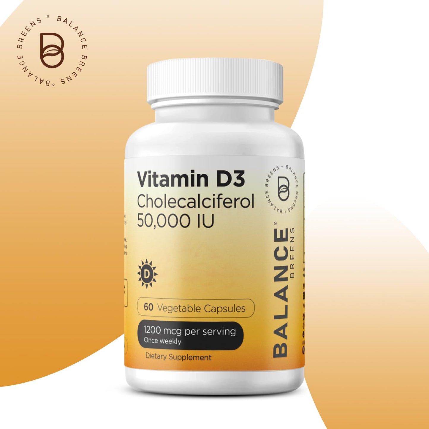 Balancebreens Vitamin D3 50,000 IU Veggie Capsules, 720 Capsules