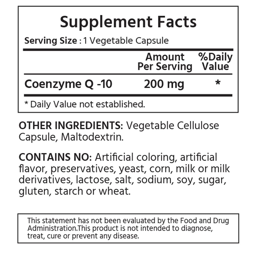 ML Naturals CoQ-10 200mg, 240 Capsules