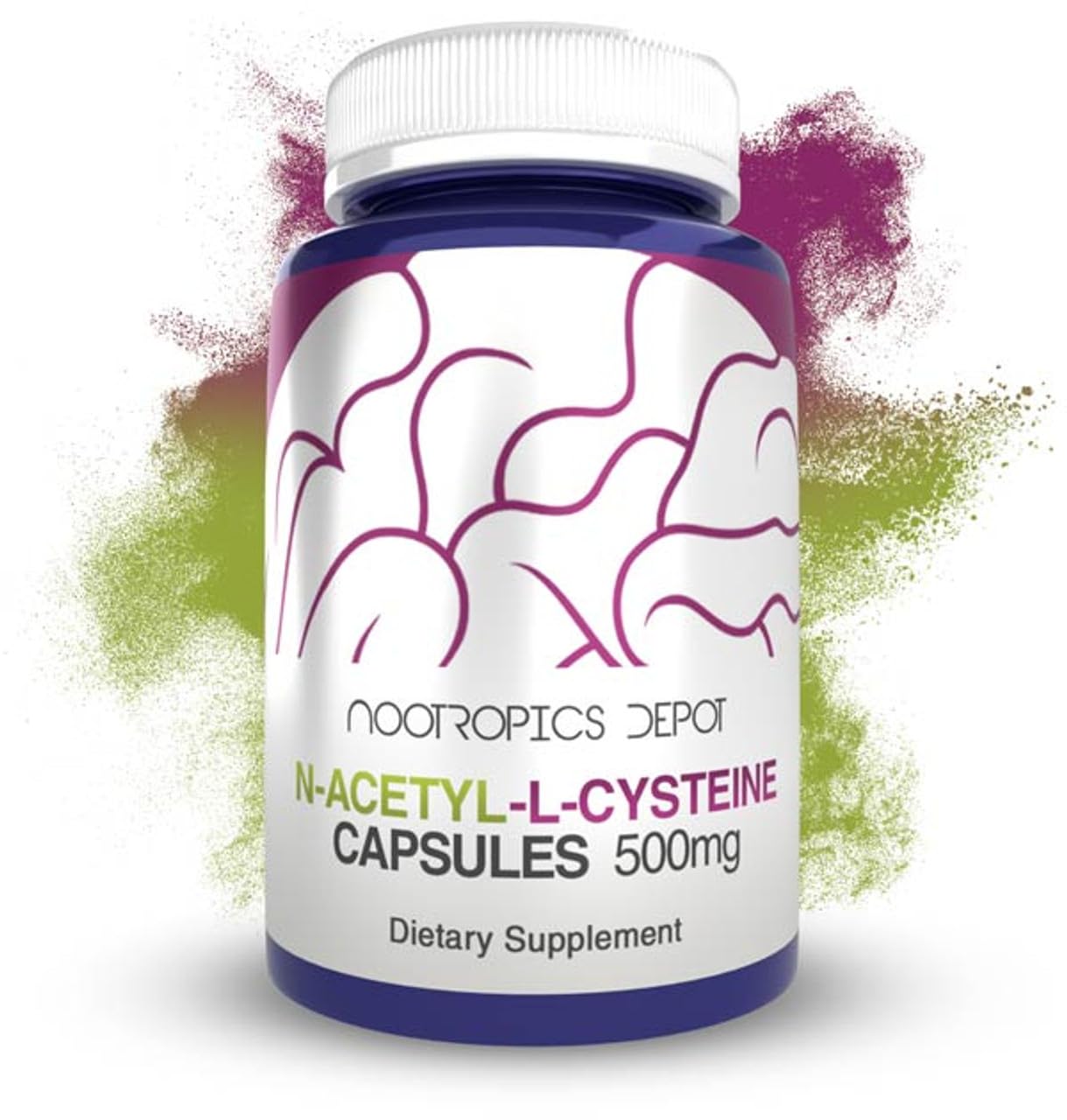 Nootropics Depot N-Acetyl L-Cysteine Capsules 500mg, 60 Count