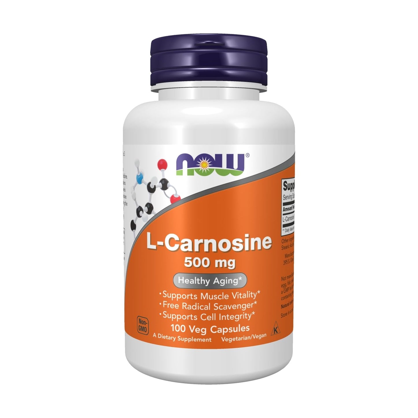 NOW Foods L-Carnosine 500mg Capsule, 200 Capsules
