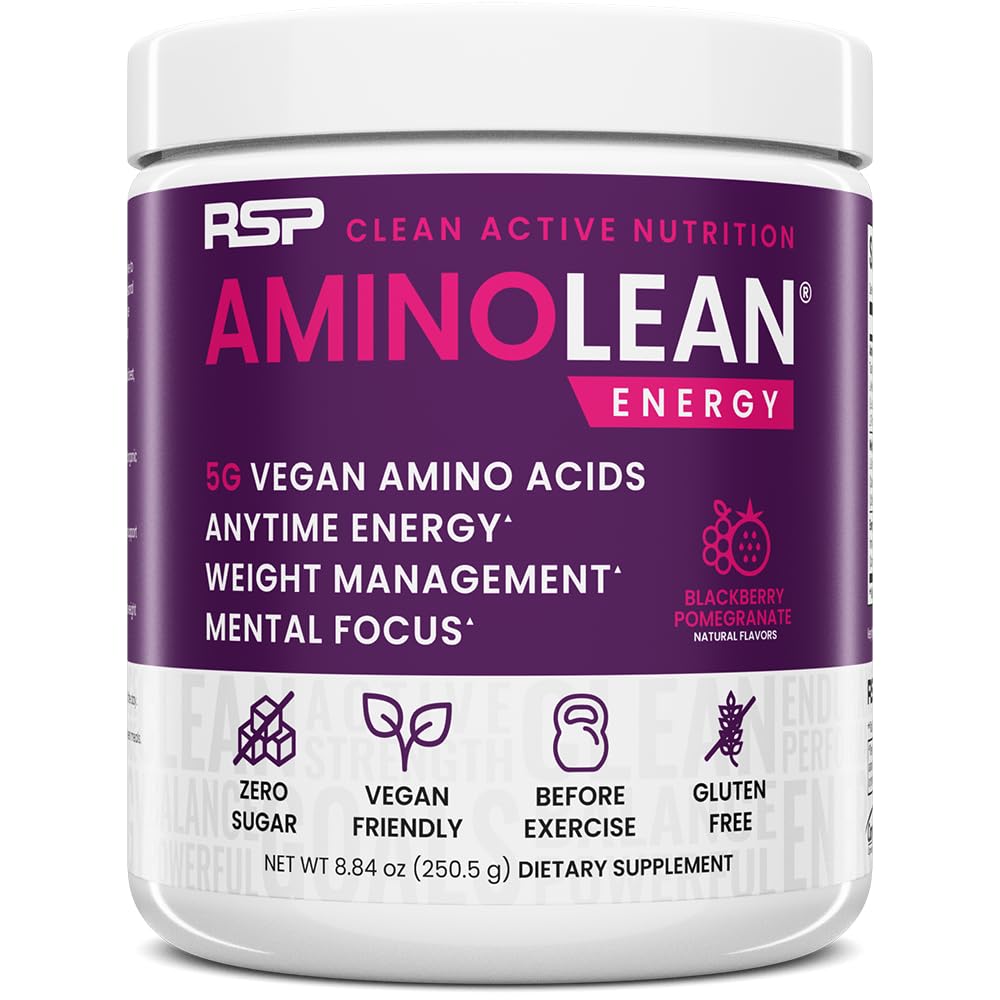 RSP NUTRITION AminoLean Pre Workout Powder, 30 Servings