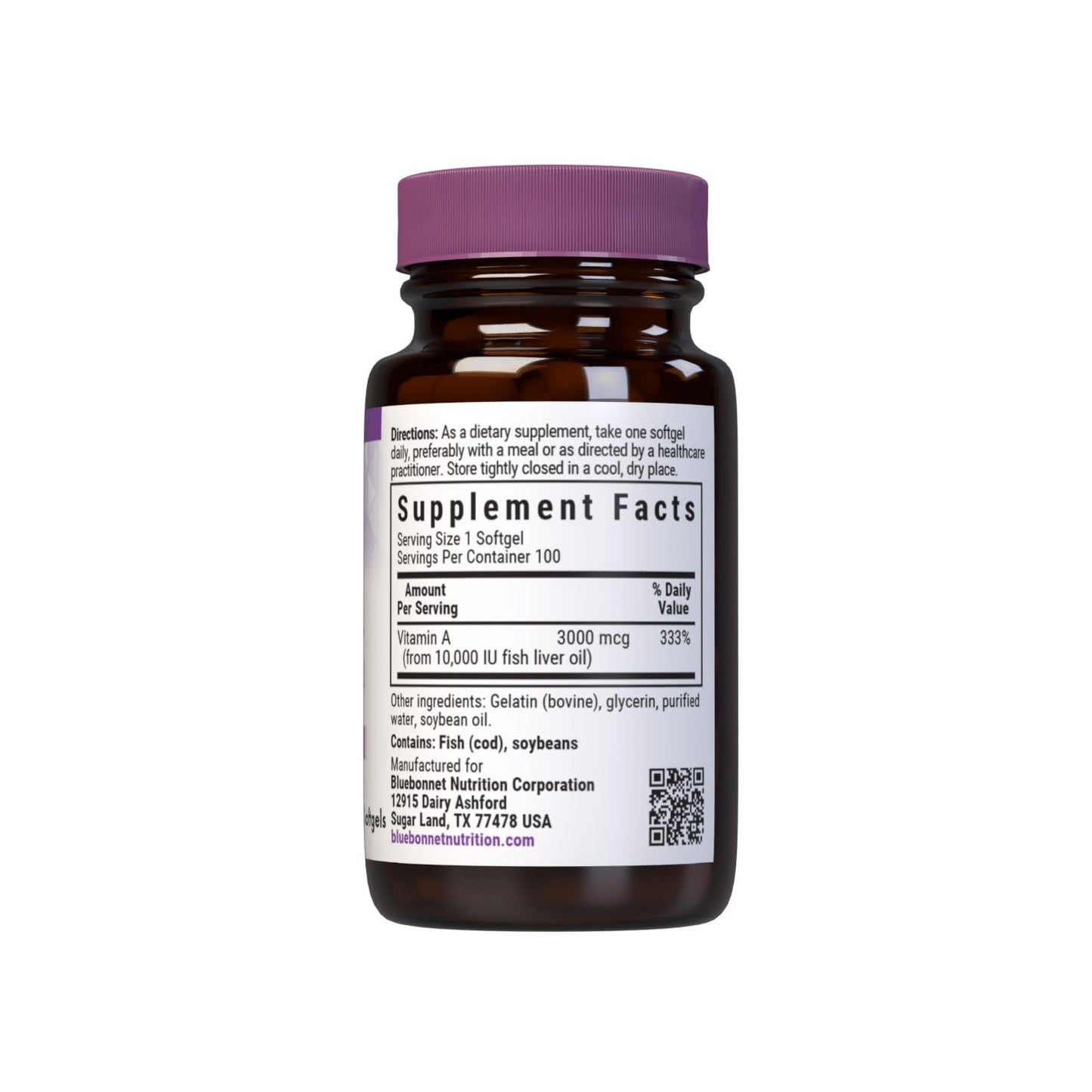 BlueBonnet Vitamin A 10,000 IU Softgels 100 Count