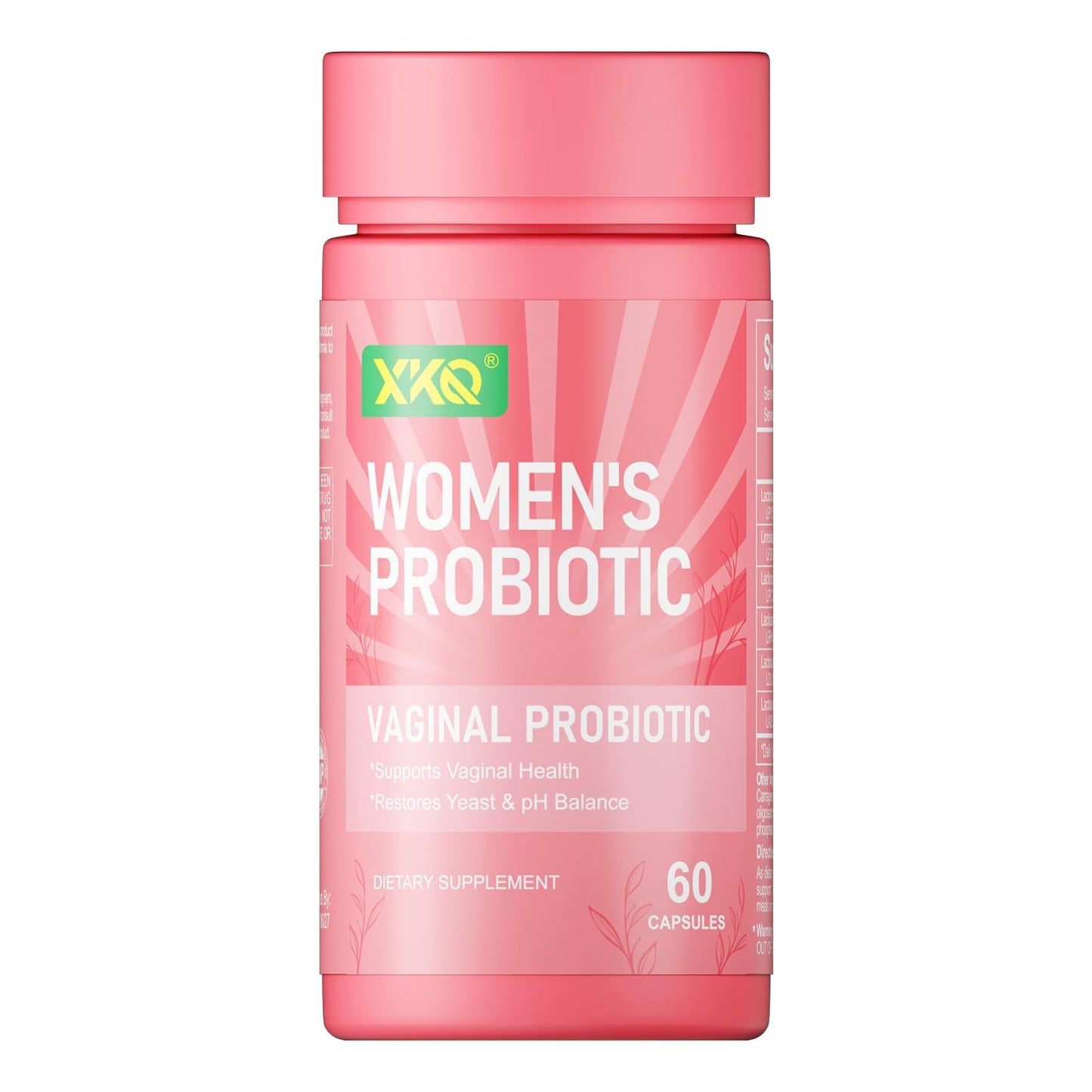 XKQ Vaginal Probiotic for Women with Prebiotics & Lactobacillus Capsule, 60 Capsules