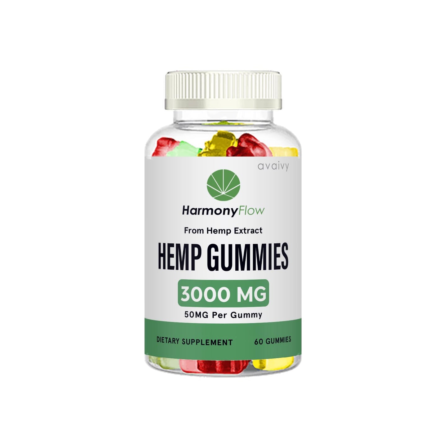 Avaivy HarmonyFlow Hemp Gummy Formula 60 Gummies