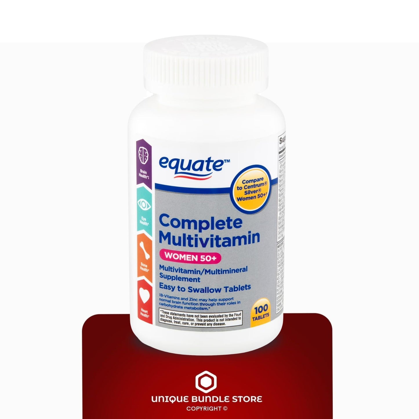 Unique Bundle Store Multivitamin for Women 50 Plus Tablets, 300 Count