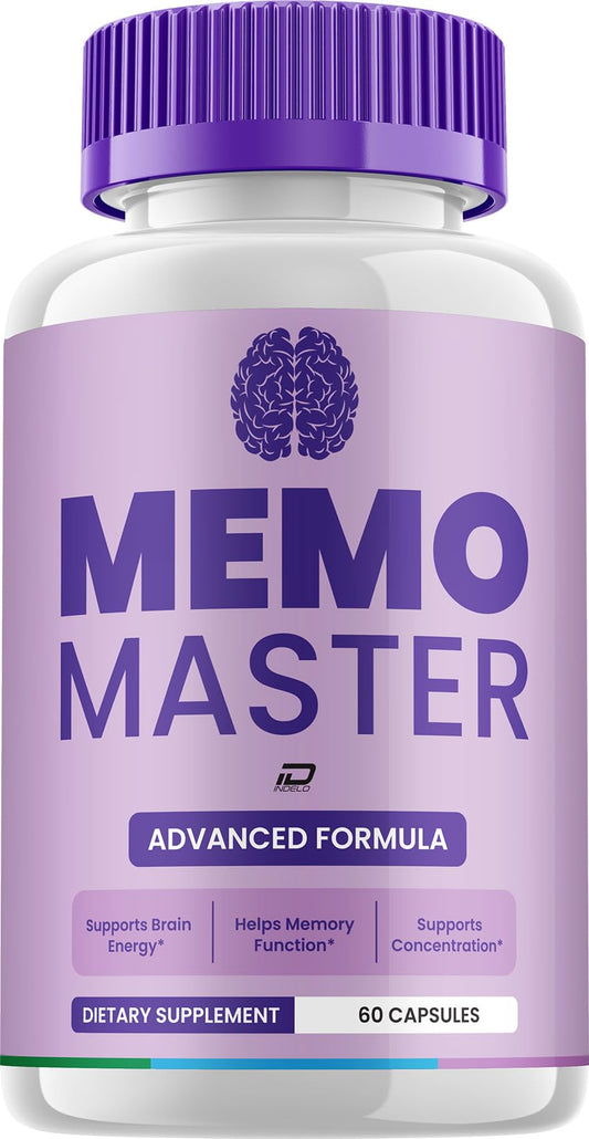 Indelo Memo Master Advanced Formula Capsules MemoMaster Natural Blend Extra Strength Focus Memory Support, 60 Capsules