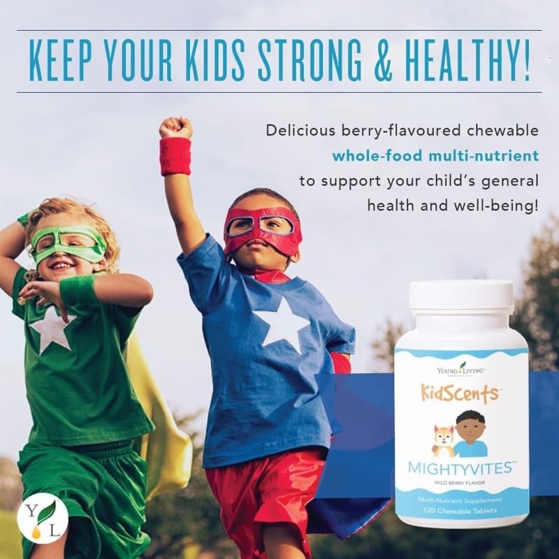 Young Living KidScents MightyVites Children's Multivitamins Chewables, 120 Count