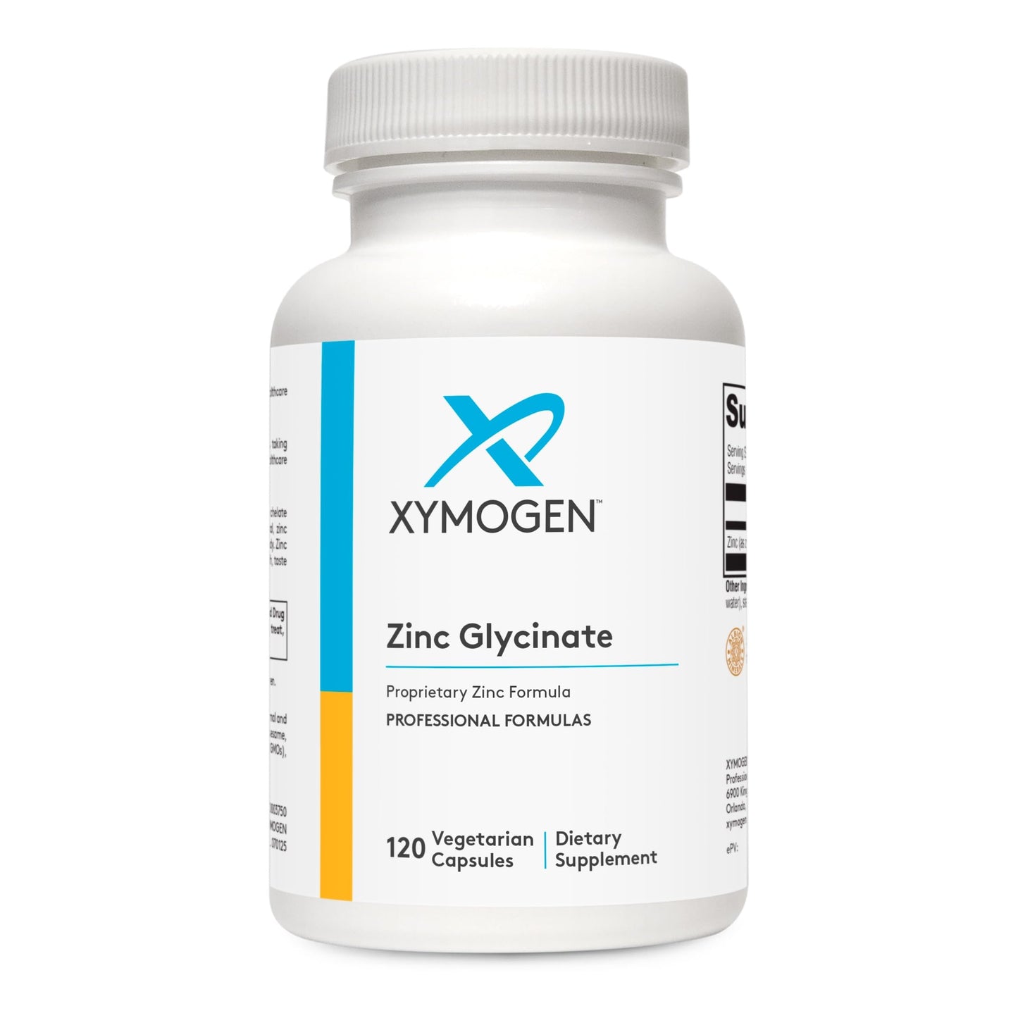 XYMOGEN Zinc Glycinate - 20 mg Highly Absorbable Zinc Supplement, Capsules, 120 Count