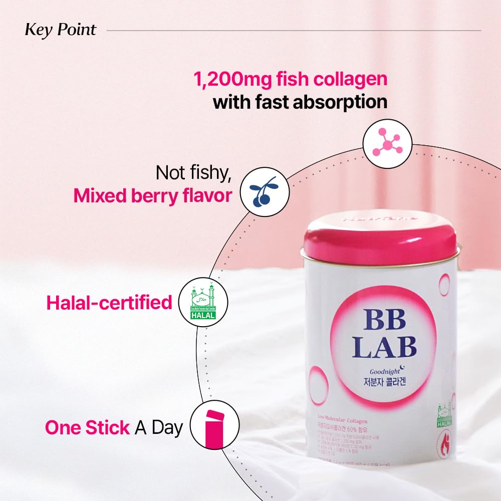 BB LAB Gift Set Low Molecular Korean Collagen Powder Stick Supplement, 6.34 Ounce