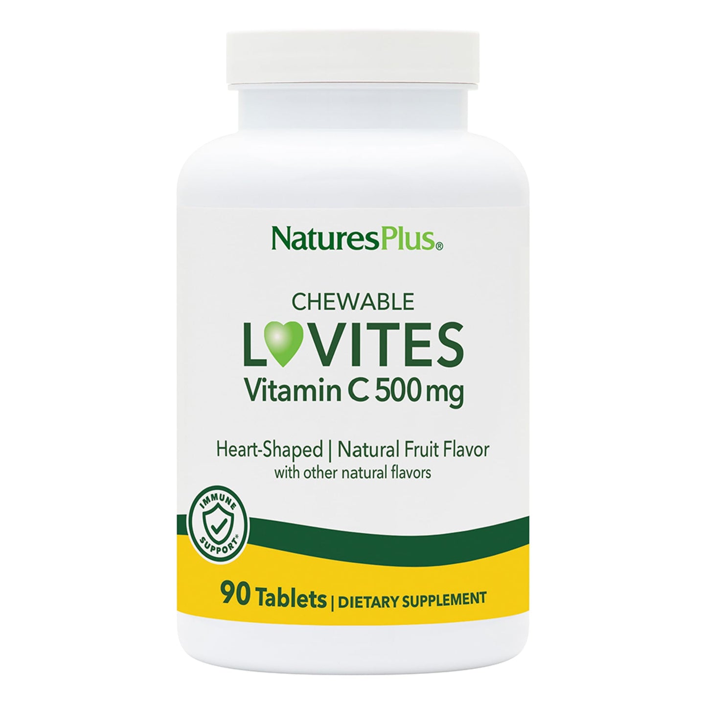 NaturesPlus Lovites Vitamin C 500 mg Chewable Tablets, 180 Count