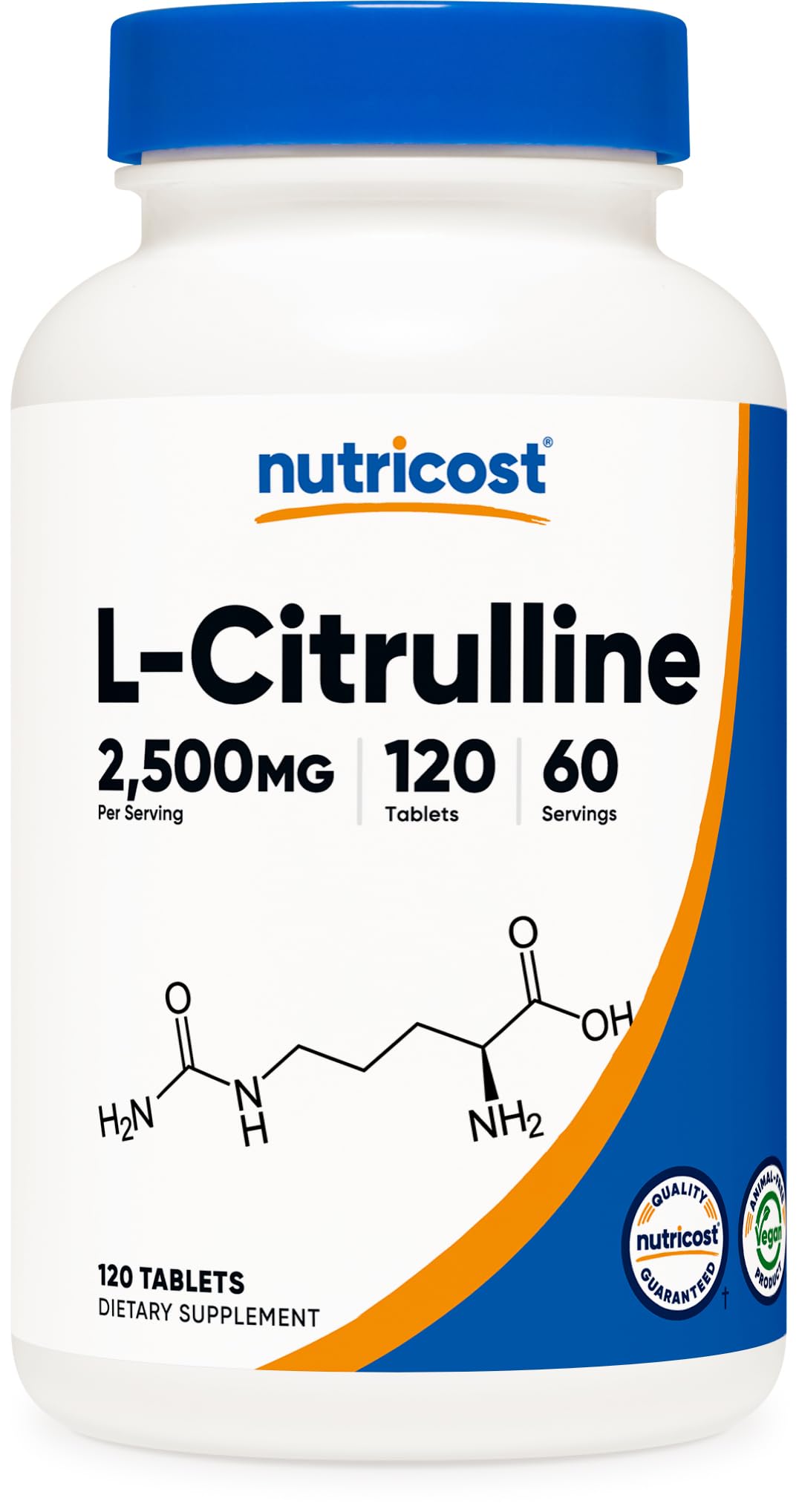 Nutricost L-Citrulline 2500mg Tablets, 120 Count