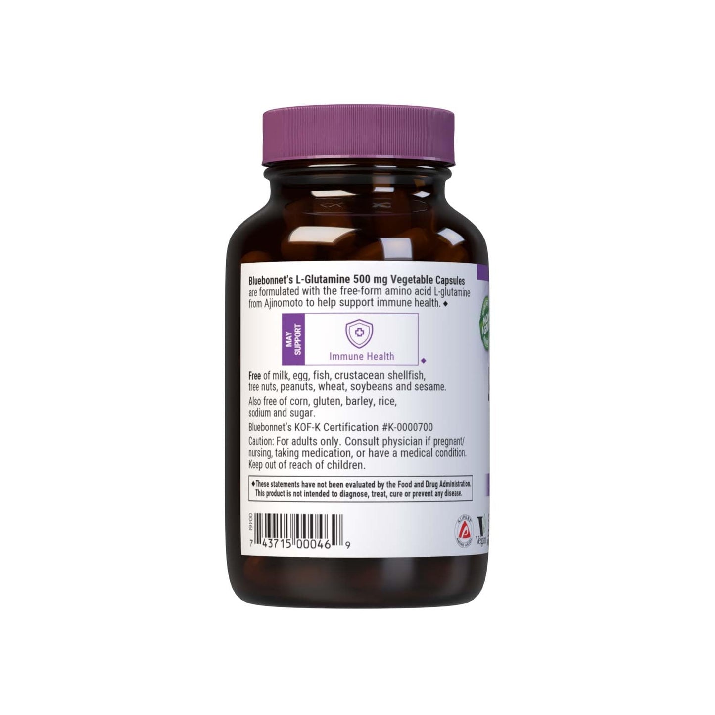 BlueBonnet L-Glutamine Capsule 100 Count