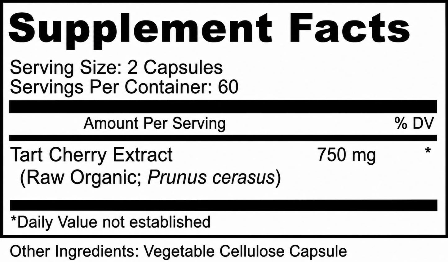 PURELY beneficial Tart Cherry Capsules, Montmorency Tart Cherry Extract, Dietary Supplement, Plant-Based, 120 Capsules