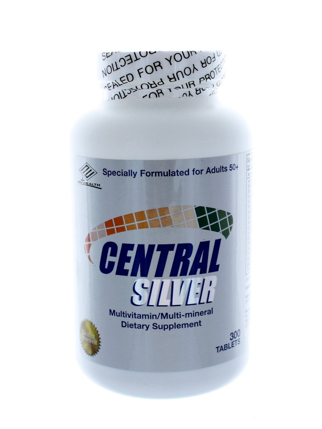 Nu-Health Central Silver Multivitamin Multimineral Supplement Tablet, 300 Tablets
