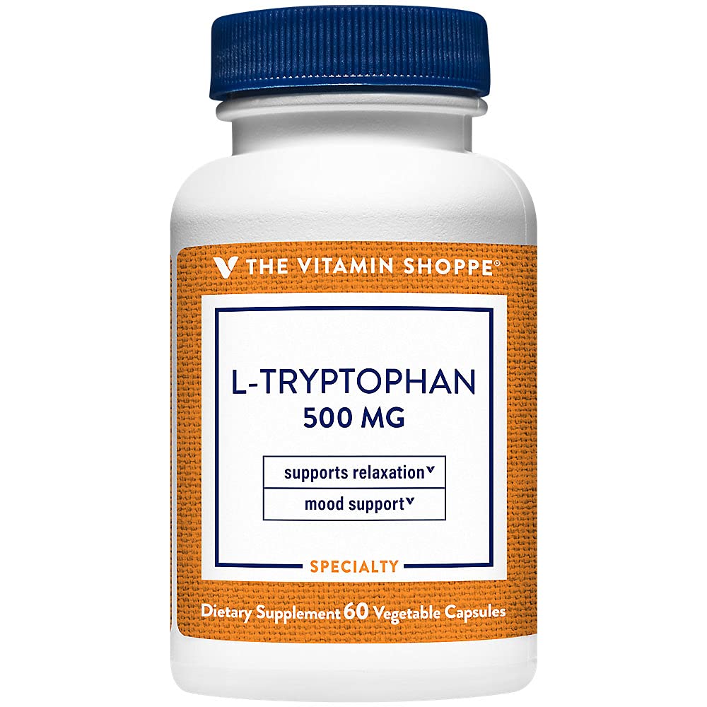 The Vitamin Shoppe L-Tryptophan 500mg Capsule, 60 Count