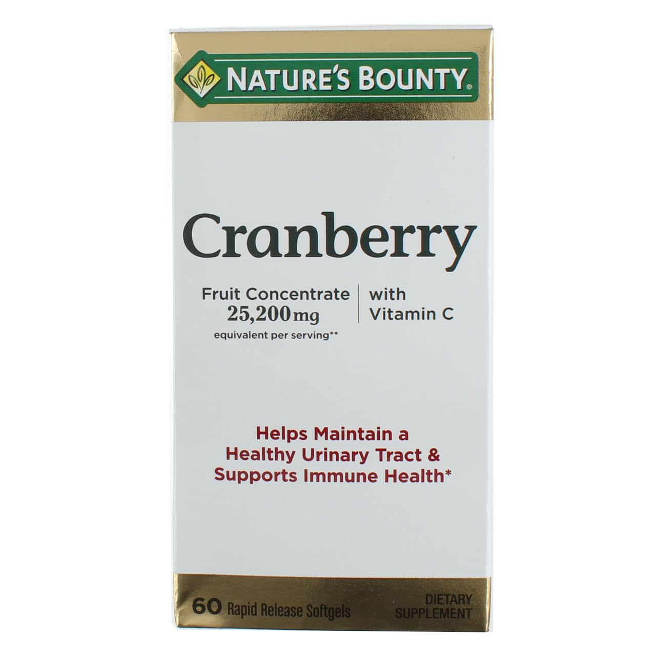Nature's Bounty Cranberry Dietary Supplement Softgels 120