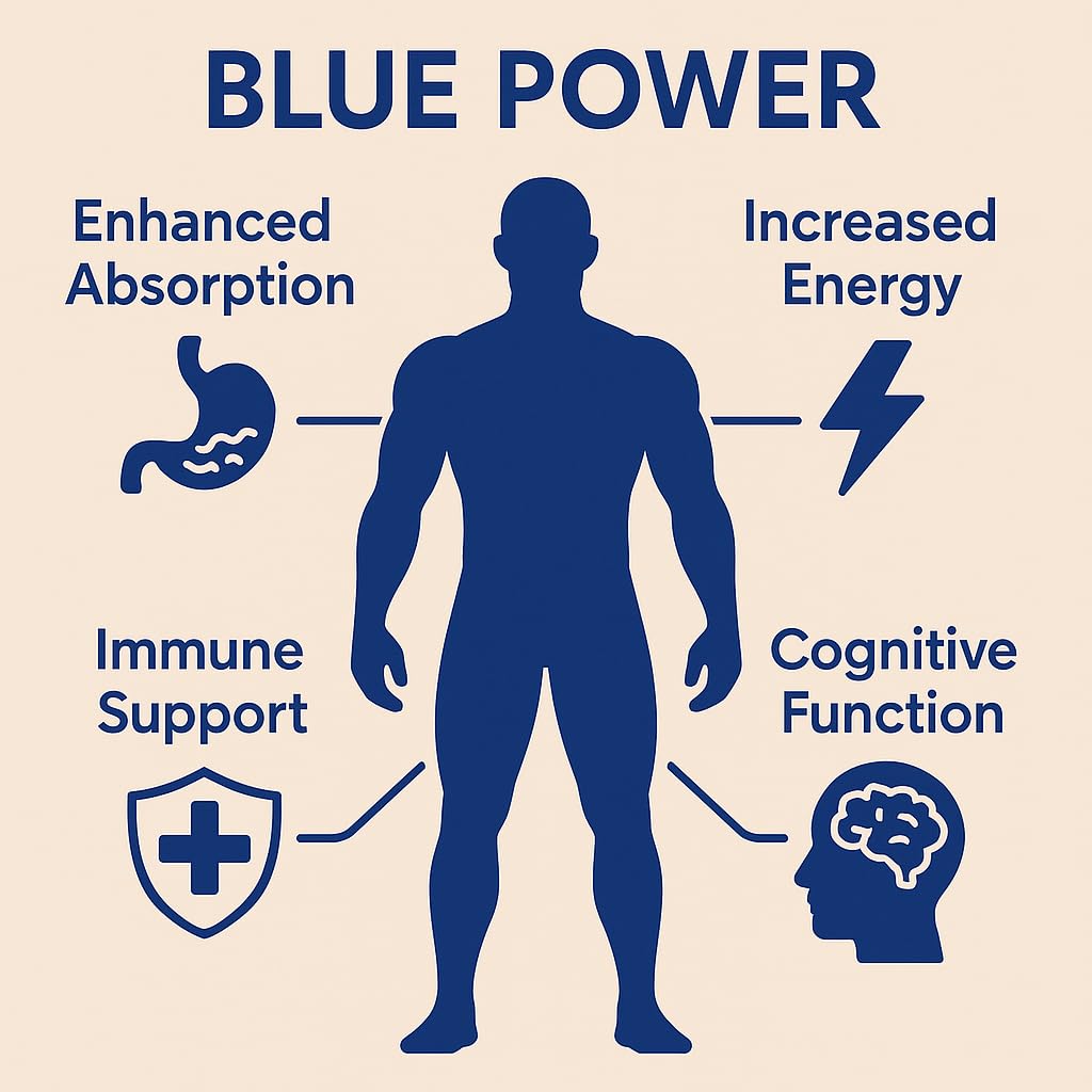 Sante Medi Blue Power - Methylene Blue (USP Grade) Pharma Grade 60 Capsules